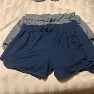 Women's Navy and Green Shorts